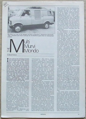 Murvi mondo motor - caravan, road