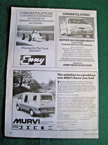 Murvi motor home - motor, 1987